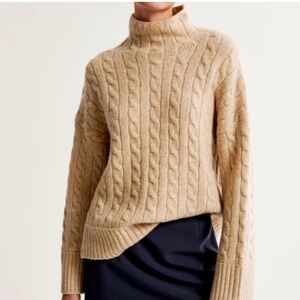 Abercrombie mock neck cable sweater size xl
